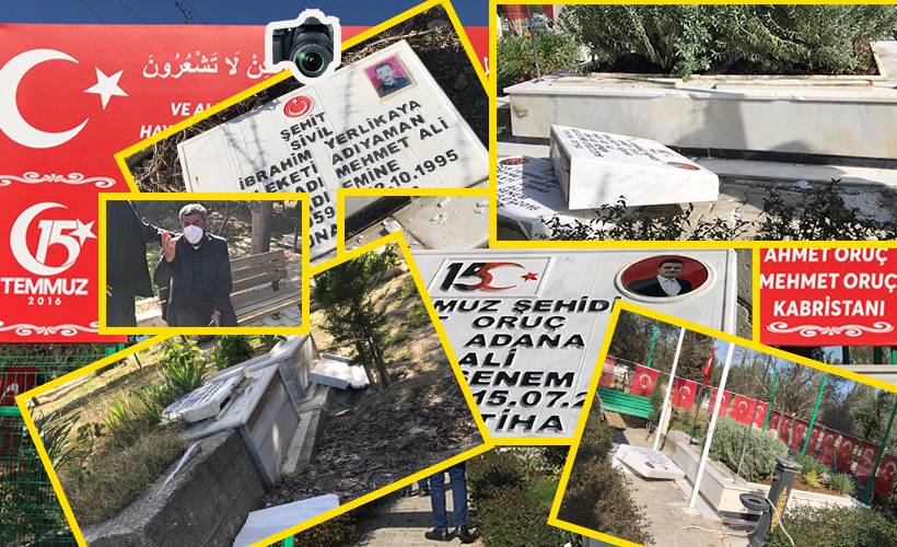 Adana'da şehit kabirleri tahrip edildi