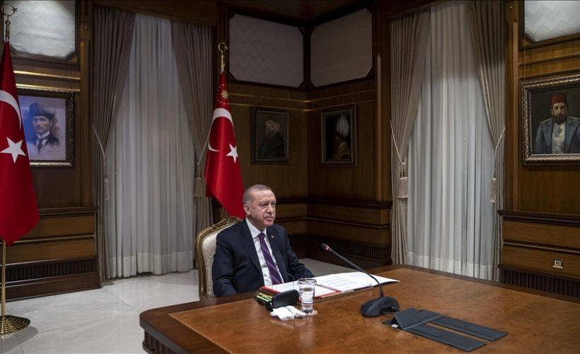 Cumhurbaşkanı Erdoğan'ın Fransa Cumhurbaşkanı Macron ile video konferans görüşmesi