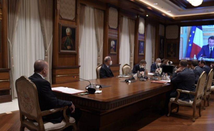 Cumhurbaşkanı Erdoğan, Fransa Cumhurbaşkanı Macron ile görüştü