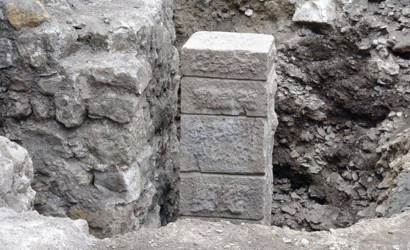 Trabzon'daki otopark projesi çalışmalarında tarihi yapı ortaya çıktı