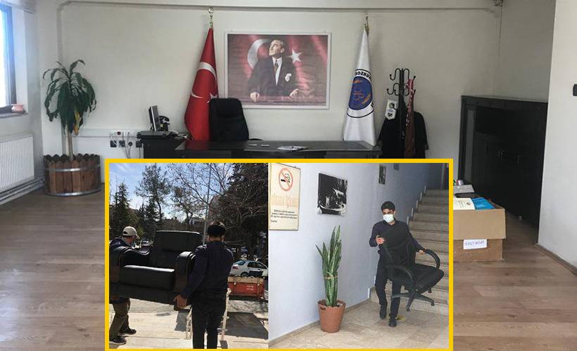 CHP'li Başkanının makam aracı ve koltuğuna haciz