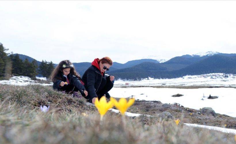 Sarıalan'da iki mevsim bir arada yaşanıyor