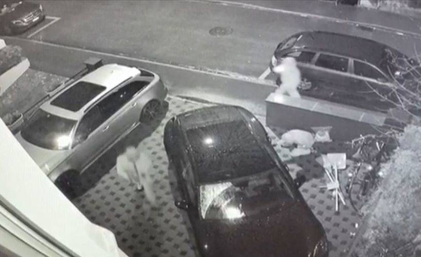 PKKlıların İsviçre Türk Toplumu Başkanı Şeref Yıldız'ın evine saldırı görüntüleri