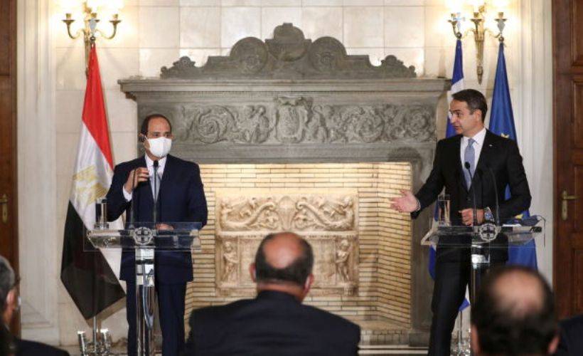 Mısır Cumhurbaşkanı Abdulfettah es-Sisi ve Yunanistan Başbakanı Kiryakos Miçotakis, Doğu Akdeniz'i görüştü