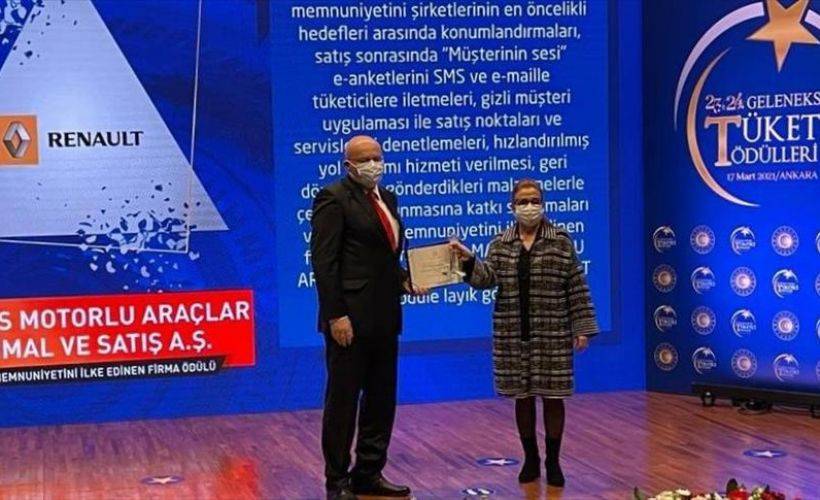 Ticaret Bakanlığı Renault Mais'in 'müşteri memnuniyeti ilkelerini' ödüllendirdi