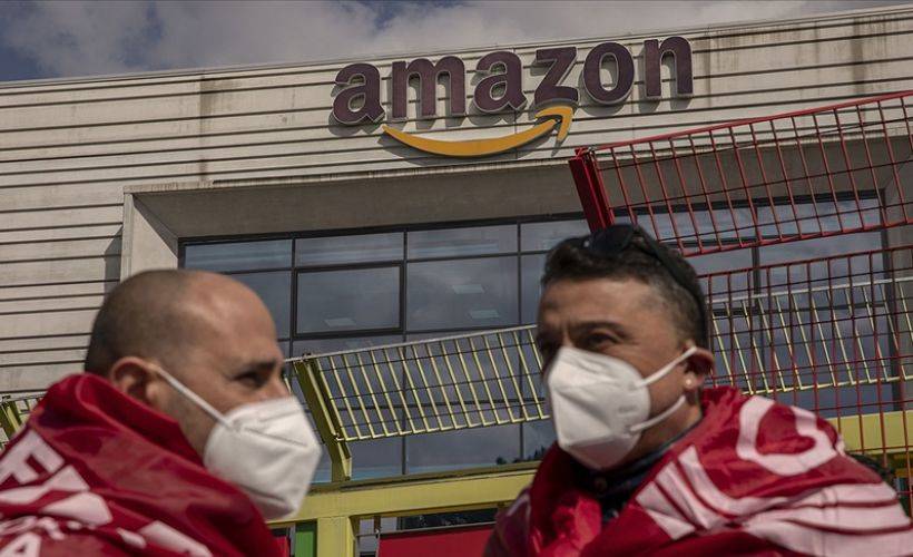 Amazon'un İtalya şubesindeki işçilerden çalışma koşullarının iyileştirilmesi talebiyle grev