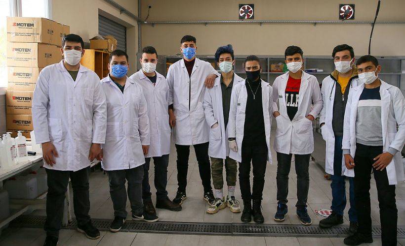 Meslek lisesinin ürettiği dezenfektanlar ihraç ediliyor