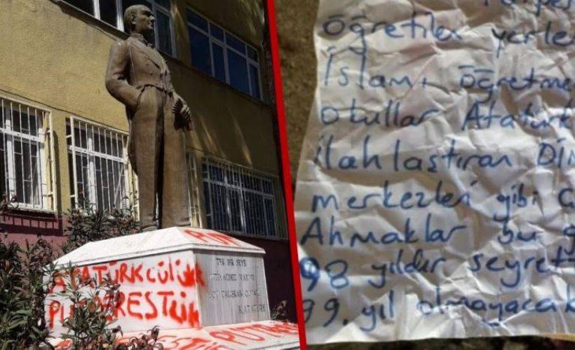 Tekirdağ'da 3 okulda birden Atatürk büstlerine saldırı!