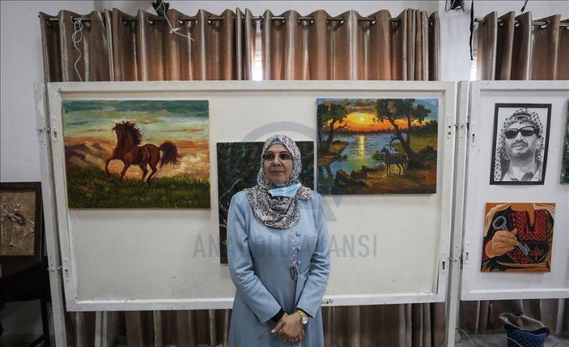 Gazze'de 'Toprak Günü' resim sergisi