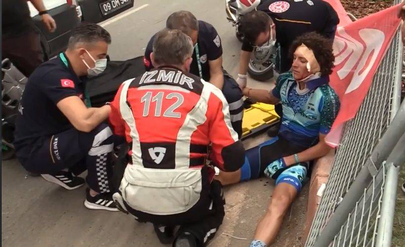 Tour Of Turkey 4. Etapta Bisiklet Kazası Videosu