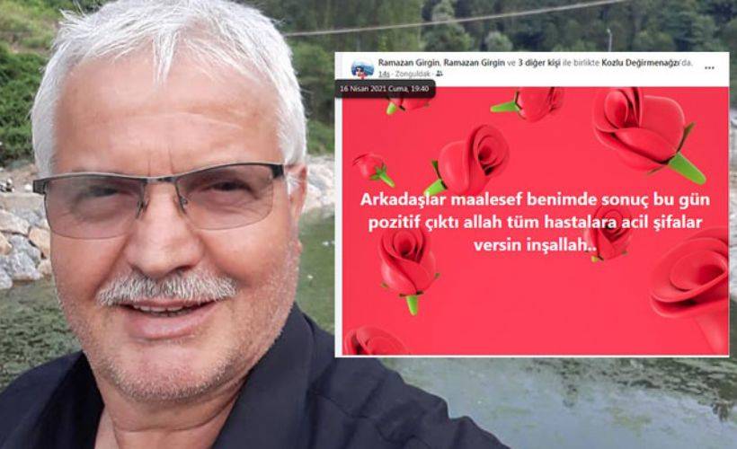 Koronavirüse yakalandığını duyurdu, 10 saat sonra hayatını kaybetti