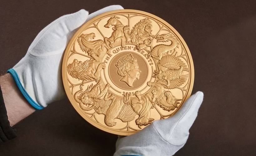 Birleşik Krallık'ta 10 kilo ağırlığında madeni para üretildi: Yapımı 400 saat sürdü