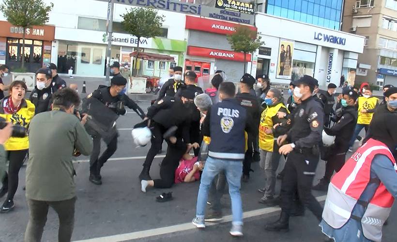 Taksim'e yürümek isteyen gruplara müdahale