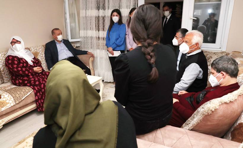 Erdoğan, Mahruze Keleş'i ziyaret etti