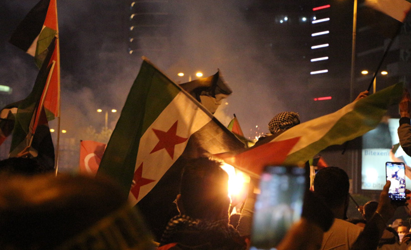 İstanbul’da ''Allahu Ekber'' sesleri: Yüzlerce kişi İsrail Başkonsolosluğu önünde toplandı