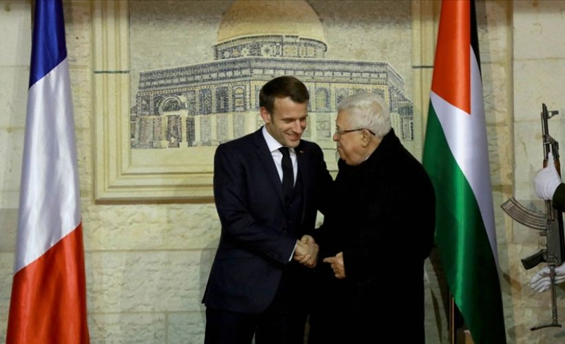 Macron, Filistin Devlet Başkanı Abbas ile görüştü