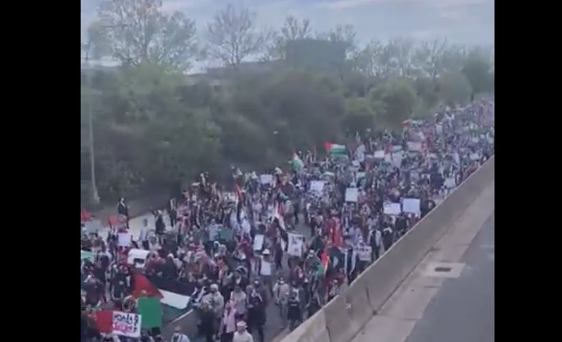 ABD'nin Detroit eyaletinde Filistin için büyük destek yürüyüşü