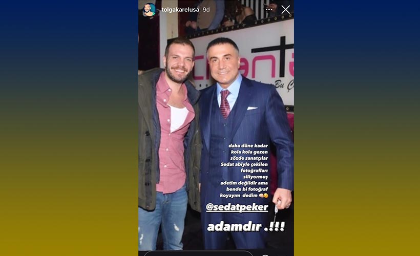 Sedat Peker olayına sanatçılar da dahil oldu