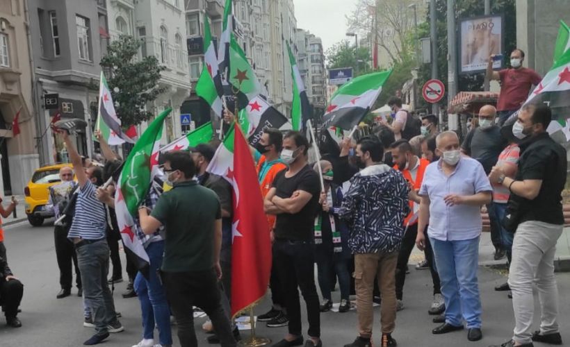 İstanbul'da İsrail bayrağı yakıldı