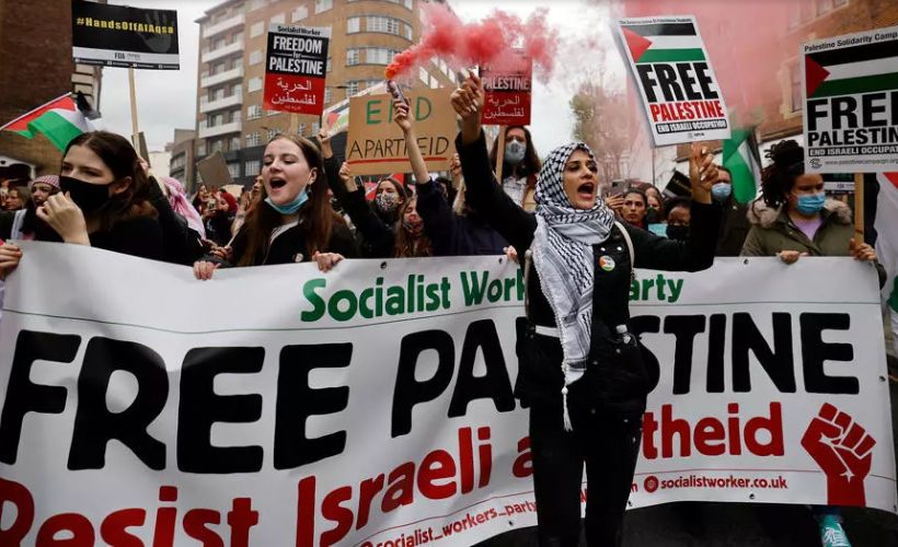 Madrid'te 'Terörist İsrail' sloganları