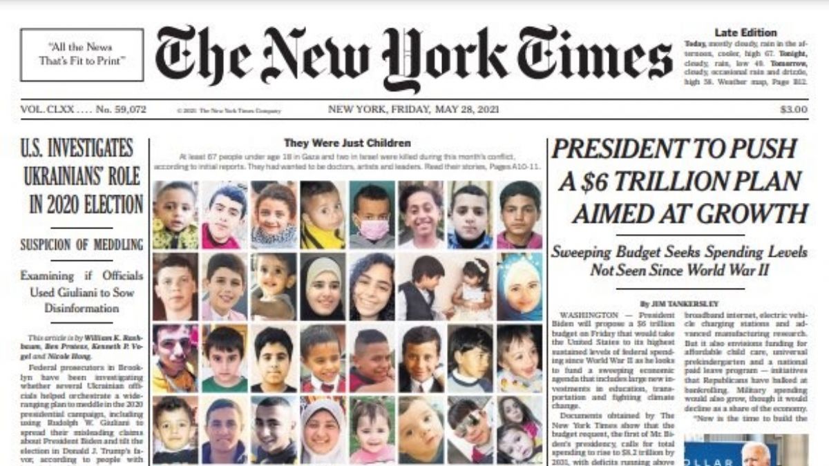 New York Times Gazzeli çocukların fotoğraf ve hikayelerini paylaştı