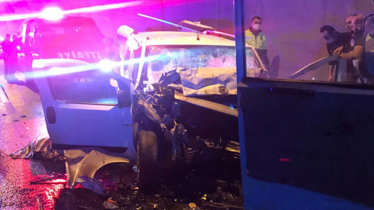 Giresun'da tünelde feci kaza: 2 ölü, 2 yaralı