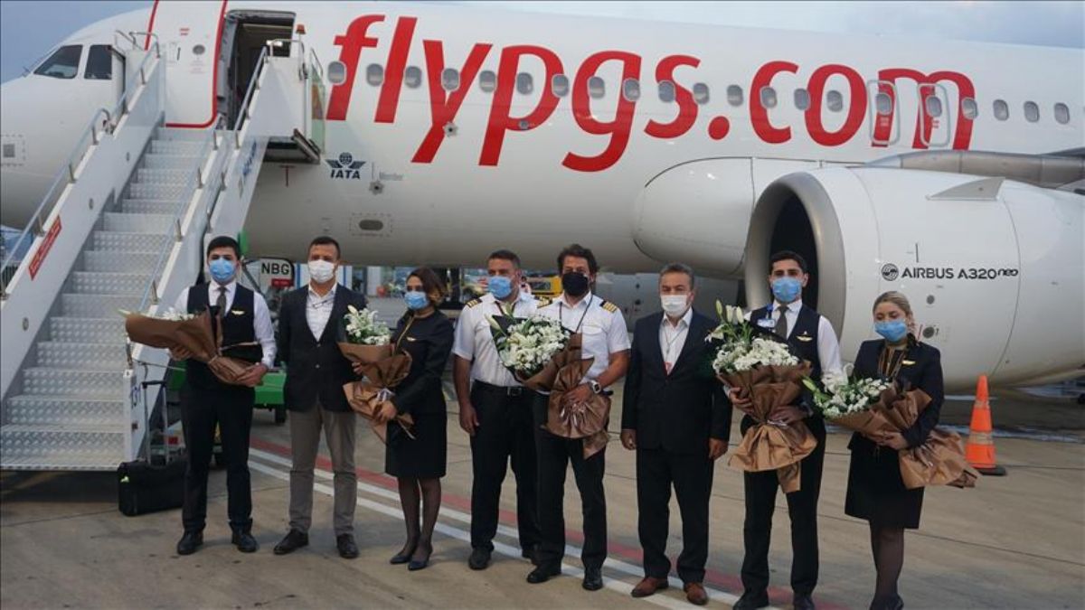 Gazipaşa-Alanya Havalimanı, Pegasus’un Kiev’den gelen ilk uçuşunu karşıladı