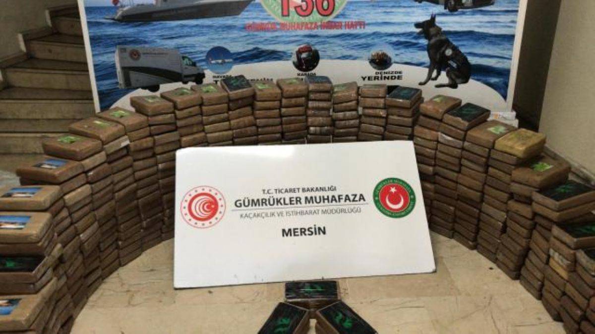 Mersin Limanı'nda ele geçirilen 463 kilogram kokain