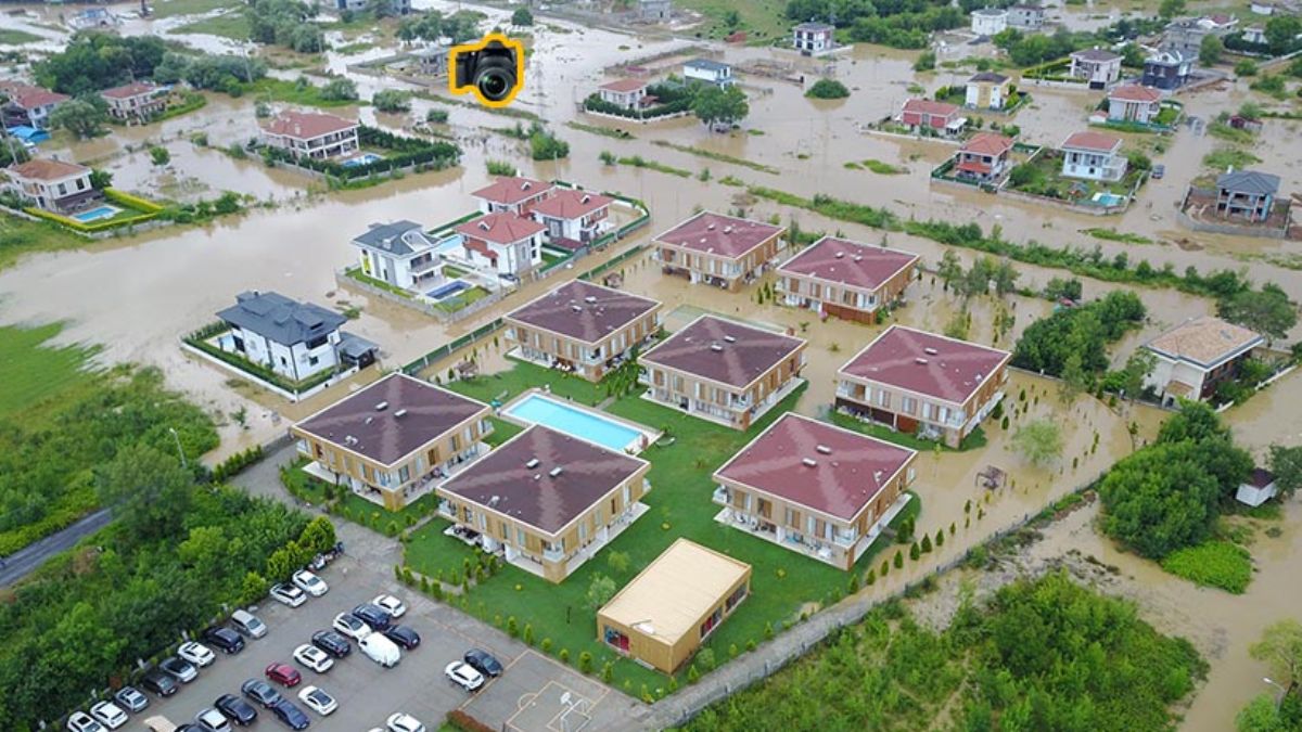 Şile'de sağanak yağış: Evler su altında kaldı