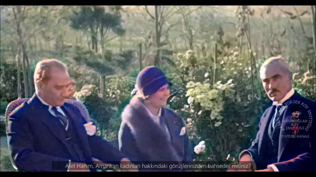 Atatürk'ün Amerikan elçisi J. Grew ile Orman Çiftliği gezisinin restore edilen görüntüleri...
