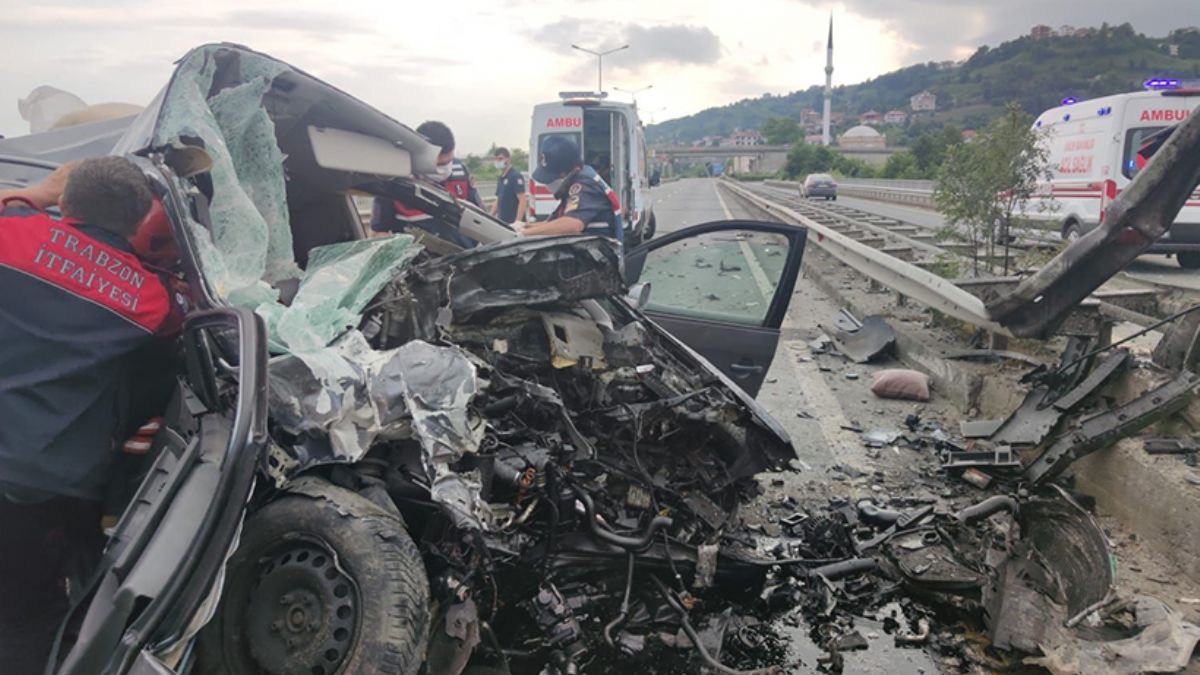 Trabzon'da üzücü kaza: 2 ölü, 4 yaralı