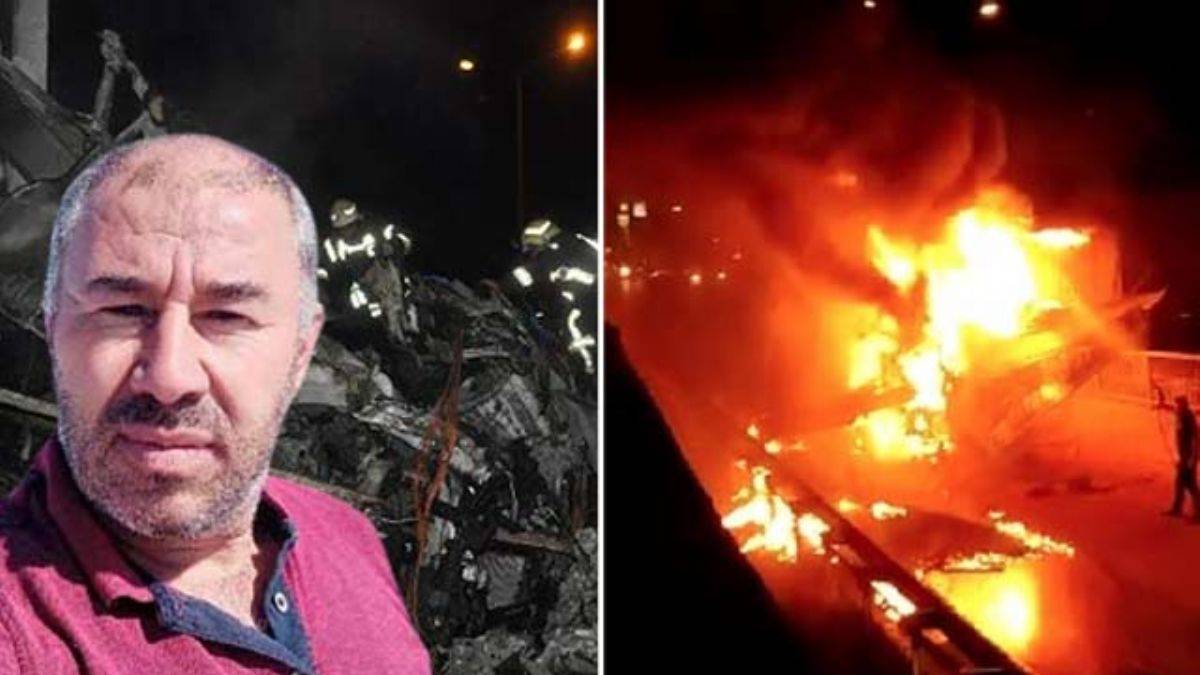 Bariyerlere çarpan kamyon alev aldı, sürücü yanarak hayatını kaybetti