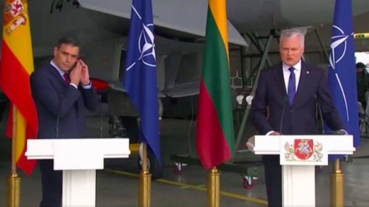 İspanya-Litvanya basın toplantısında Rus uçakları telaşı