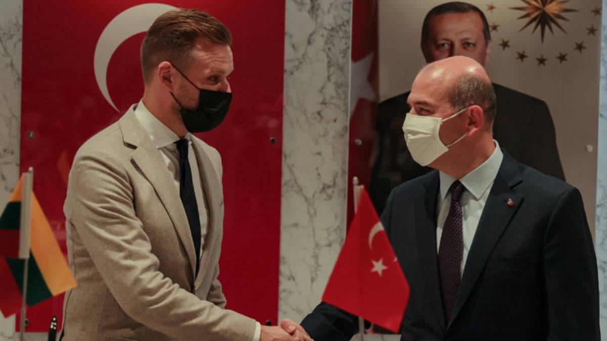 Bakan Soylu, Litvanya Dışişleri Bakanı Landsbergis ile görüştü