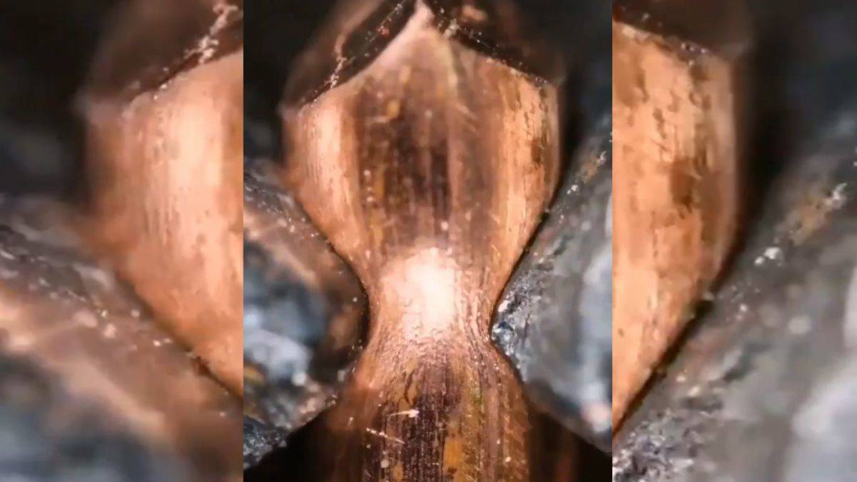 Yakın çekim ile çivinin kopma anı