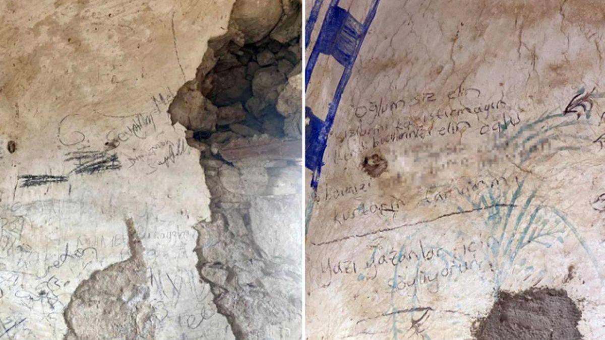 Tarihi caminin duvarlarında argo sözler