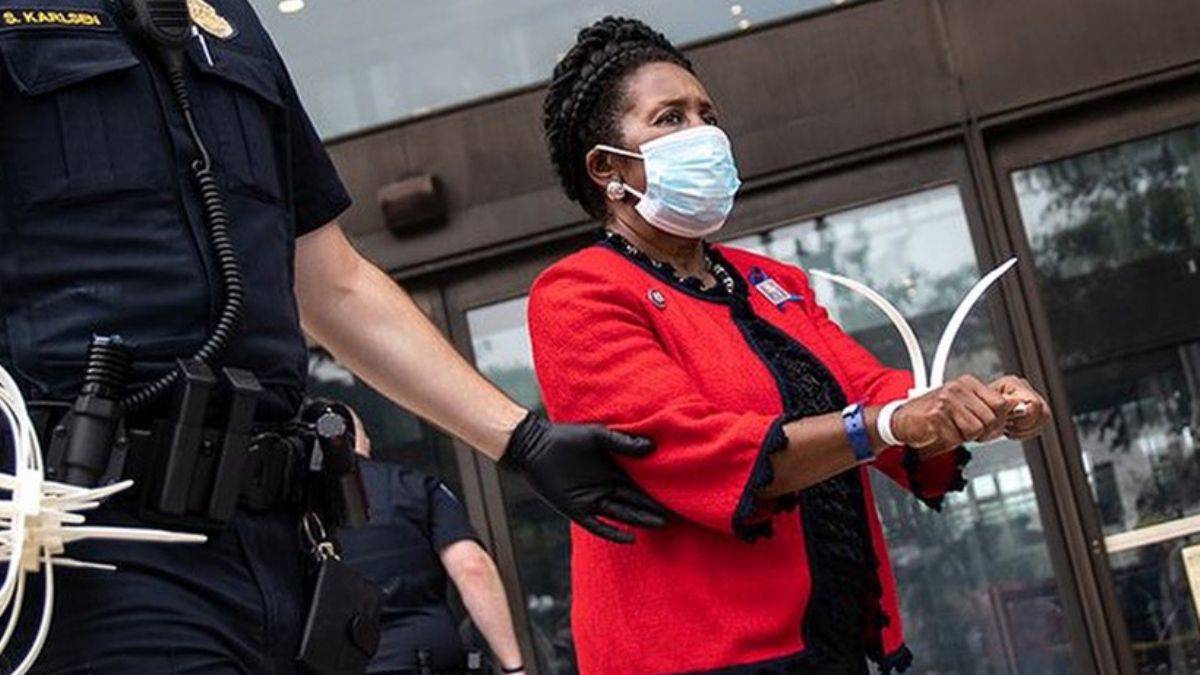 ABD Temsilciler Meclisi Üyesi Lee'ye plastik kelepçeli gözaltı