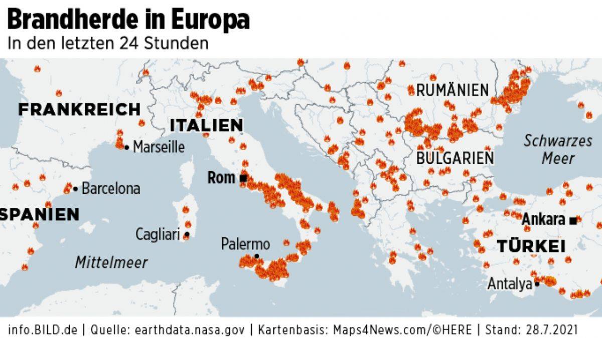 Ünlü tatil bölgelerinde alevler yayılıyor!
