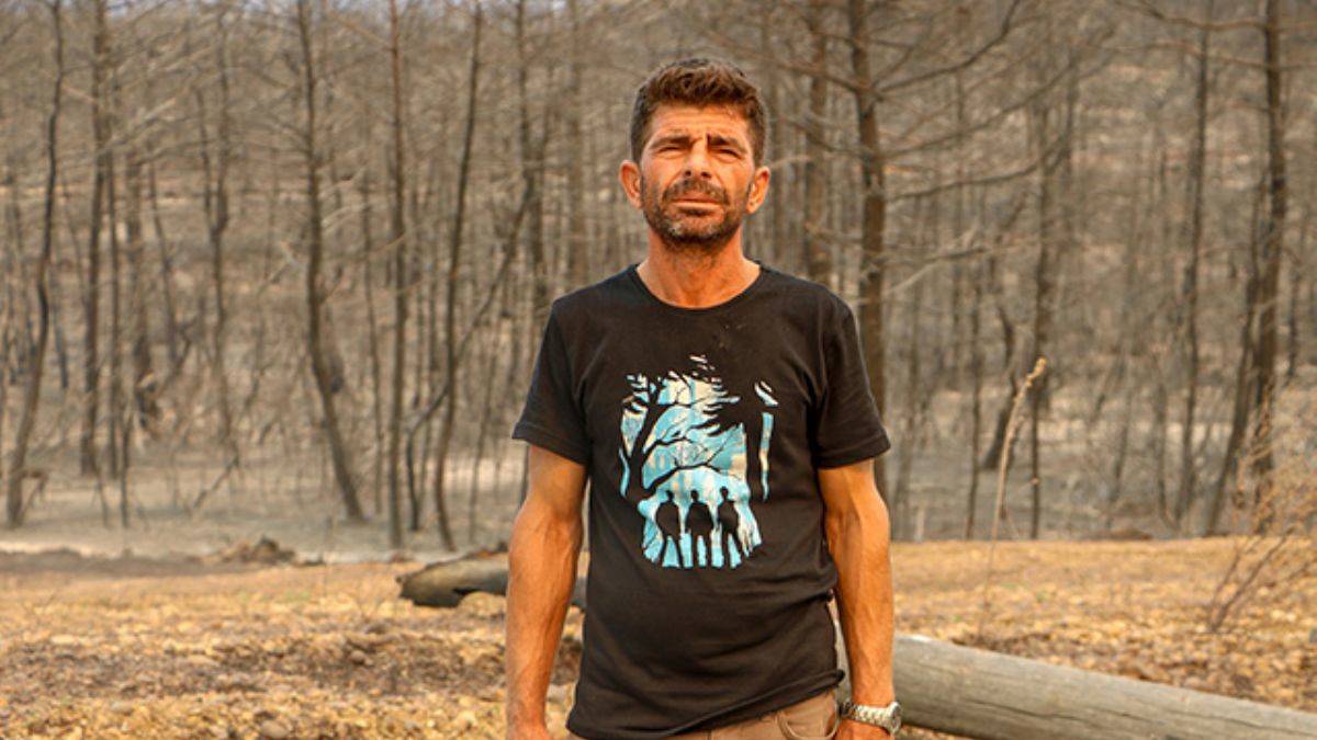 6 Kişilik aile havuza girerek yangından kurtuldu