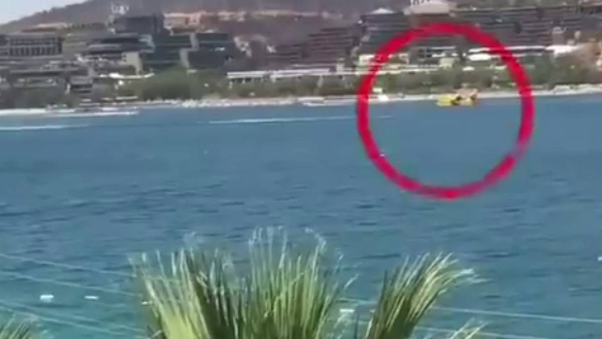 Yangına müdahale eden uçağa Jet Ski engeli