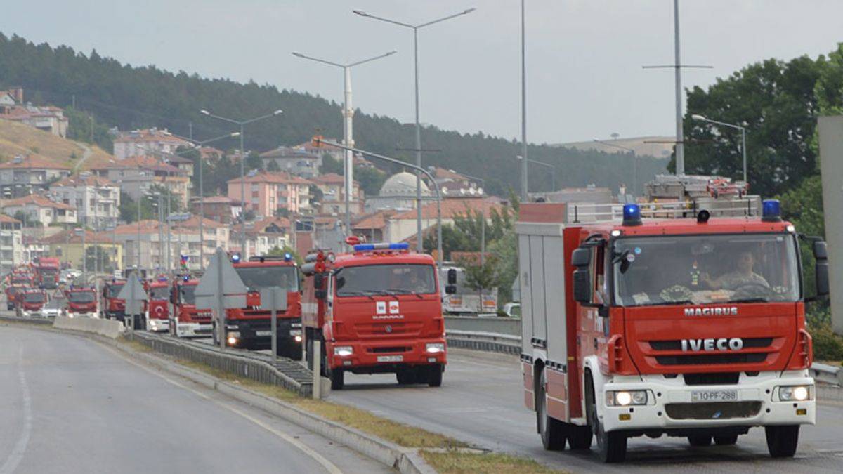 Azerbaycan'ın gönderdiği üçüncü ekip Havza'dan geçti