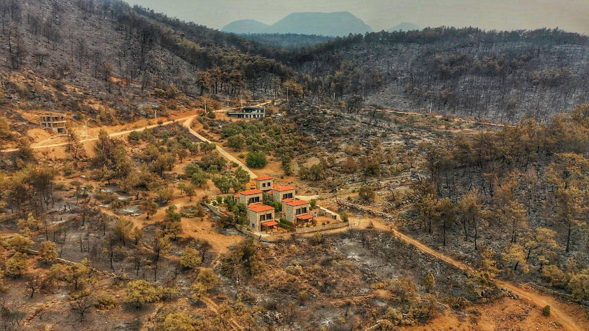 Bodrum ve Milas; havadan korkunç görüntüler