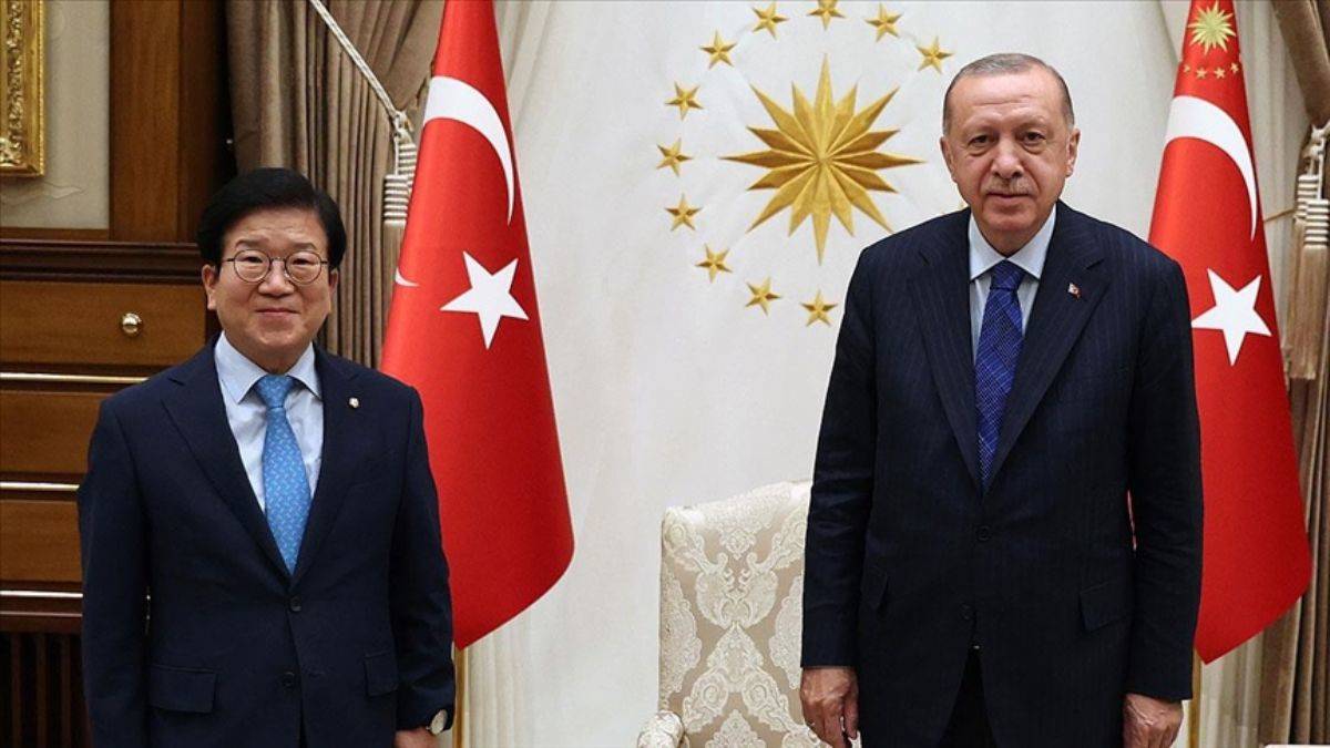 Cumhurbaşkanı Erdoğan, Güney Kore Meclis Başkanı Park Byeong-seug'u kabul etti