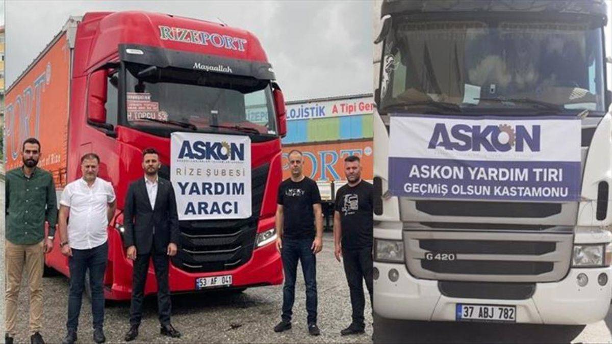 ASKON selden etkilenen bölgelere 10 tır yardım malzemesi gönderdi