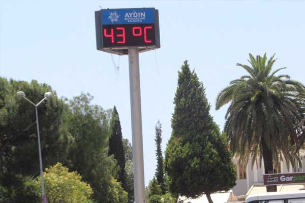 Aydın 43 dereceyi gördü