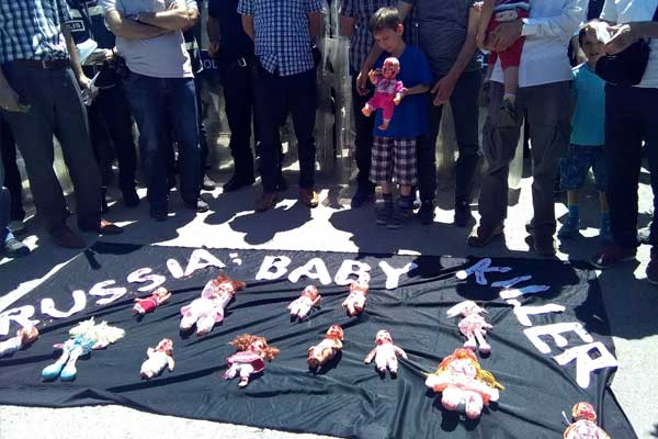 Rusya Büyükelçiliği önünde ’Suriye’ eylemi