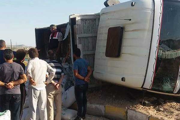 Kaza yapan kamyondan 573 kilo esrar çıktı