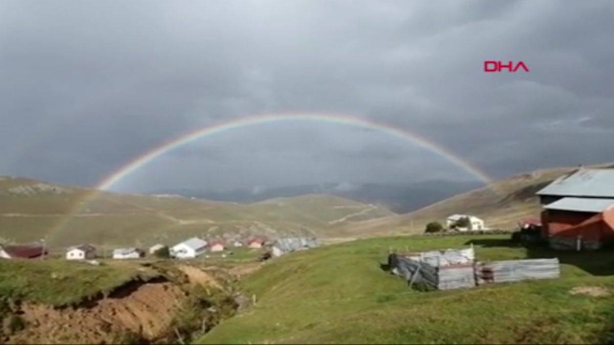 Yaylada gökkuşağı güzelliği