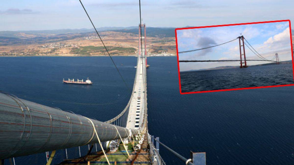 1915 Çanakkale Köprüsü, 318 metrelik kuleden görüntülendi