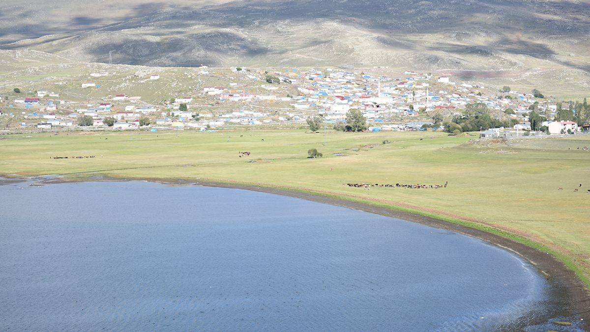 Çıldır Gölü'nde su seviyesi düştü